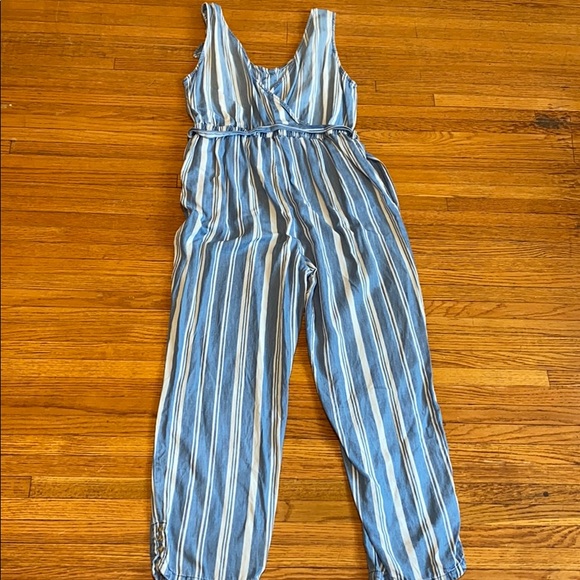 Velvet Heart Striped Denim Jumpsuit - Picture 8 of 11